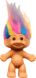Floating troll doll